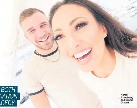  ??  ?? Aaron Armstrong and Sophie Gradon