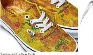  ??  ?? Sunflower print on the Authentic.