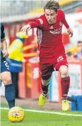  ?? Picture: SNS. ?? Scott Wright has signed a contract extension to keep him at Pittodrie until the summer of 2021.