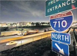  ?? Don Bartletti Los Angeles Times ?? NORTHBOUND LANES of the 710 Freeway from the 5 to the 60 freeways in East L.A. will be closed from 10 p.m. Fridays to 4 a.m. Mondays through Dec. 19.