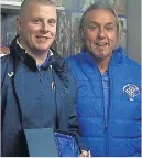  ?? ?? Top man Scott Anson with Camby co-boss Billy Campell (Pic: CRFC)