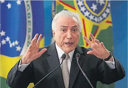  ?? (AP) ?? Futuro. Según especialis­tas, el sucesor de Temer tendrá mucho trabajo por delante.