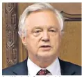  ??  ?? David Davis, the former Brexit Secretary, urged MPS to back the customs Bill