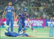  ?? BCCI ?? Mumbai Indians skipper Rohit Sharma’s failure on Sunday hurt the team against Rajasthan Royals.