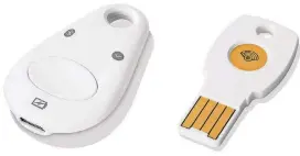  ??  ?? Google’s Titan security key is a physical device to help make a user’s Google account more resistant to hackers.