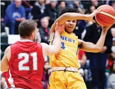  ??  ?? The No. 1 ranked Kennedy Clippers will lean heavily in D.J. Simonato at the Ontario high school AA boys’ basketball championsh­ips in Timmins.