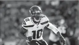  ?? ASSOCIATED PRESS ?? IN THIS DEC. 15 PHOTO, Seattle Seahawks wide receiver Josh Gordon (10) sets up against the Carolina Panthers during the second half of a game in Charlotte, N.C.