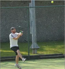  ??  ?? Sligo’s Michael Coleman, winner of the Men’s C Singles.