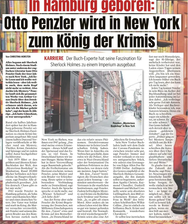 In Hamburg geboren Otto Penzler wird in New York zum König der Krimis