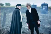  ?? SIMON RIDGWAY/ BBC WORLWIDE LIMITED VIA AP) ?? IN THIS UNDATED HANDOUT PHOTO, actors David Bradley and Peter Capaldi perform in a scene from the Christmas episode of the show “Doctor Who.” Fans of the venerable sci-fi series tuned in Saturday to watch Peter Capaldi’s final adventure as the...