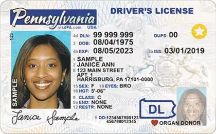  ?? COURTESY OF PENNDOT ?? Pennsylvan­ia drivers can now apply for Real ID, which will be required if you want board a commercial flight starting in October 2020.