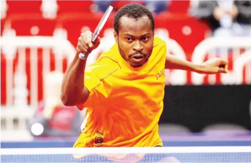  ??  ?? Aruna Quadri was victorious at the 2017 ITTF Africa Cup in Morocco