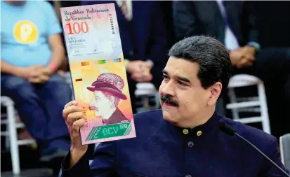  ?? FOTO ?? Además de altos funcionari­os del régimen chavista como el fiscal general Tarek William Saab y la presidenta del Consejo Nacional Electoral, Tibisay Lucena, en la lista también está Maduro.