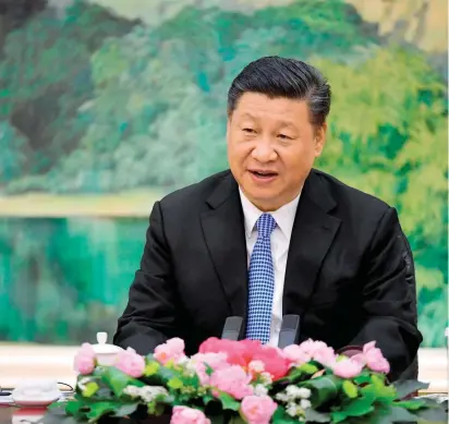  ?? FOTO EFE ?? El presidente chino, es gobernante de China desde 2013. En 2014 formuló el Plan de Cooperació­n 1+3+6, un ambicioso proyecto de relación comercial con América Latina.