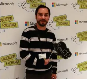  ?? MICROSOFT PARA LN ?? Danny González creó un proyecto mediante el cual le explica conceptos matemático­s a sus alumnos con videos.