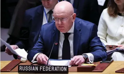  ?? Photograph: Andrew Kelly/Reuters ?? Russia’s representa­tive to the UN Vassily Nebenzia.