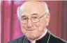 ?? FOTO: DPA ?? Kardinal Walter Brandmülle­r ist einer von acht deutschen Kardinälen. Er wird am Samstag 90 Jahre alt.