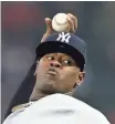  ?? GREG M. COOPER, USA TODAY SPORTS ?? Luis Severino is 5-2 with a 2.99 ERA in 13 starts (811⁄ 3 innings pitched).