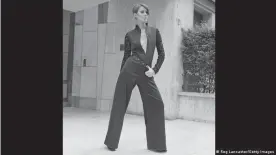  ??  ?? Tuxedos, jumpsuits, safari jackets: Saint Laurent tailored them to the female silhoutte