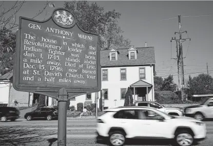  ?? Matt Rourke / Associated Press ?? A review of all 2,500 markers the Pennsylvan­ia Historical and Museum Commission had been installing for over a century faced a fresh round of questions about just whose stories were being told on the state’s roadsides and the language used to tell them.