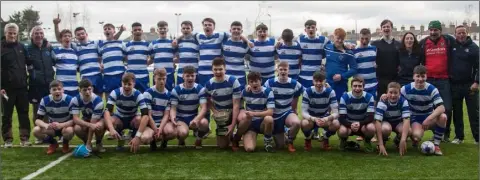  ??  ?? Good Counsel (New Ross) celebrate after Friday’s fantastic McMullen Cup final win in Donnybrook.
