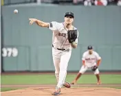  ?? ERIC CANHA USA TODAY NETWORK ?? Red Sox starter Tanner Houck pitches against the visiting Guardians during Wednesday’s first inning.