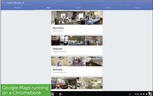  ??  ?? Google Maps running on a Chromebook