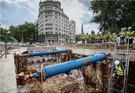  ?? XAVIER CERVERA ?? La construcci­ó del nou col·lector de l’avinguda Diagonal de Barcelona encara l’última fase