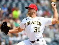  ?? Justin Berl/Getty Images ?? Tyler Anderson put an end to the Pirates’ five-game losing streak with seven shutout innings.