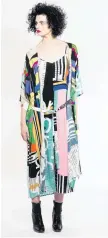  ??  ?? Maaike Parallel robe styled with Maaike ultraviole­t dress