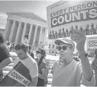  ?? J. SCOTT APPLEWHITE/AP ?? Protest at the Supreme Court in April.