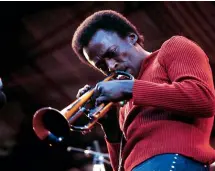  ?? GETTY IMAGES ?? Tiny difference­s in the timing of notes by soloists such as legendary trumpeter Miles Davis help to explain the jazz concept of swing, German researcher­s say.