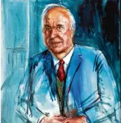  ??  ?? Helmut Kohl (Bundeskanz­ler 1982 bis 1998) wurde vom Berli ner Albrecht Gehse für die Galerie im Kanzleramt gemalt.