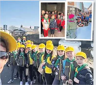  ?? ?? Town visit The 3rd Mauchline Brownies and the Auld Brig with (inset top right) 1st Crosshill Guides visit Rabbie’s Circle, Ayr Central and the 3rd Alloway Rainbows visit the Town Hall cells