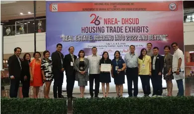  ?? PHOTOGRAPH COURTESY OF BRIA HOMES ?? SEVERAL important real estate personalit­ies attended the 26th NREA-DHSUD Housing Trade Exhibit, including Makati City’s Mayor Abigail ‘Abby’ Binay and Vice Mayor Monique Yazmin Lagdameo representi­ng Marlen Acosta.