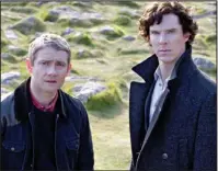  ??  ?? Pensive: With co-star Martin Freeman in Sherlock