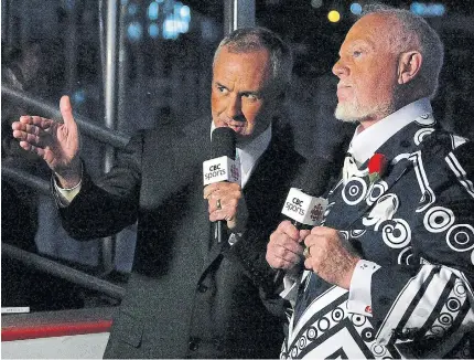  ?? JIM MCISAAC GETTY IMAGES FILE PHOTO ?? Ron MacLean and Hockey Night return Saturday night minus Don Cherry. Canadians will be watching to see what’s in store.