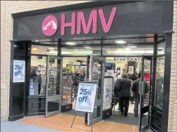  ??  ?? HMV in Canterbury which is under threat of closure after the company went into administra­tion