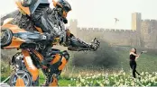  ??  ?? Mechanical stuff: Transforme­rs: The Last Knight took less than half the box office return of its immediate predecesso­r