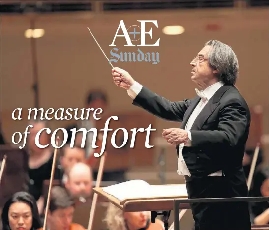  ?? CHRIS SWEDA/CHICAGO TRIBUNE ?? Riccardo Muti conducting the Chicago Symphony Orchestra in May 2019. The music director last set foot in Orchestra Hall on Feb. 23.