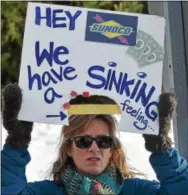  ?? PETE BANNAN – DIGITAL FIRST MEDIA ?? Christy Parker was among the local residents protesting against the Mariner East pipeline project in West Whiteland.