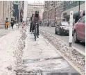  ??  ?? The city is putting a lot more effort into plowing and keeping cycling lanes clear of snow and ice this winter.