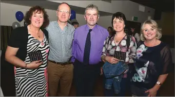  ??  ?? Breeda Kelleher, Padraig Creedon, Jerry Doody, Mary Ita Cronin and Marie Casey enjoying the celebratio­ns at the Wallis Arms Hotel.