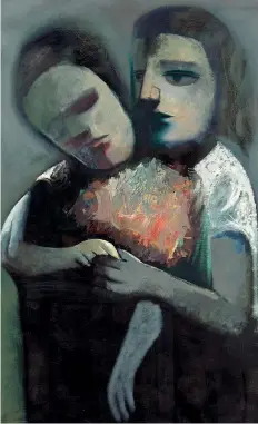  ??  ?? Charles Blackman (1928), Two women (1962, olio su tela), courtesy dell’artista
