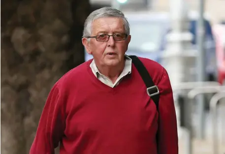  ??  ?? Former charity director Greg Walsh arrives at Dublin Circuit Criminal Court yesterday where his sentencing was adjourned