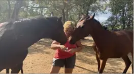  ?? (Photo L. D.) ?? « Ne laissez pas vos chevaux sans surveillan­ce plus de vingt-quatre heures », conseille Sylvianne Tessier, présidente d’Equi-vivre à Trans-en-Provence.
