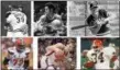 ?? ASSOCIATED PRESS FILE PHOTOS ?? Cleveland legends such as, top row from left: Len Barker, Austin Carr and Joe Charboneau; and, bottom row from left: Joe Thomas, Mark Price and Kevin Mack will take the field at Sprenger Stadium on June 23.