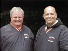  ?? Photo by Steve Sherman ?? Pennsbury Invitation­al Softball Tournament directors Les Venella, left, and Joe Parell have been managing the event for the last 13 years.