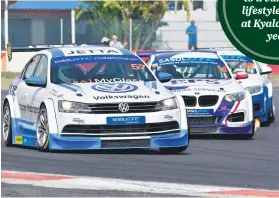  ?? Picture: Dave Ledbitter. ?? MAIN SHOW. Top biling at the motorsport festivals will belong to rounds of the 2017 Sasol Global Touring Car Championsh­ip.