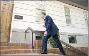  ?? AP/ANDREW HARNIK ?? U.S. Trade Representa­tive Robert Lighthizer heads to a meeting Tuesday with Canadian Foreign Affairs Minister Chrystia Freeland at his office in Washington. Freeland rushed to Washington after the White House announced a deal Monday with Mexico to replace the North American Free Trade Agreement.